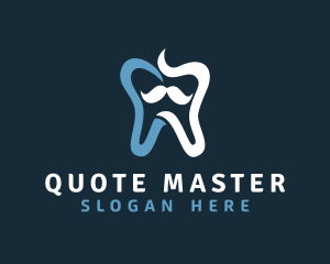 Tooth Mustache Dentist logo design