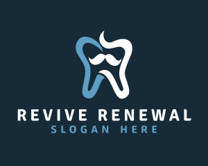 Tooth Mustache Dentist logo design