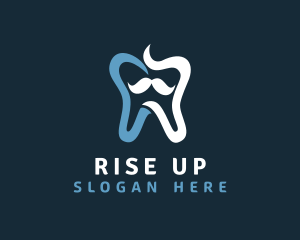 Tooth Mustache Dentist logo design