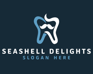 Tooth Mustache Dentist logo design