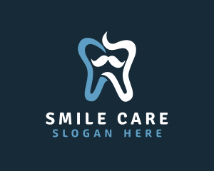 Dentist - Tooth Mustache Dentist logo design