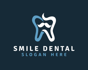 Tooth Mustache Dentist logo design