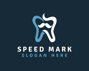 Tooth Mustache Dentist logo design