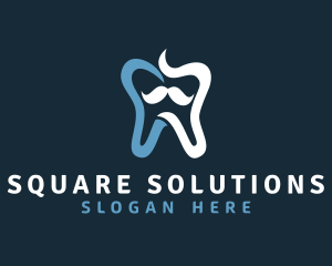 Tooth Mustache Dentist logo design