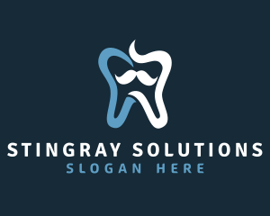 Tooth Mustache Dentist logo design