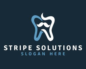 Tooth Mustache Dentist logo design