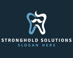 Tooth Mustache Dentist logo design