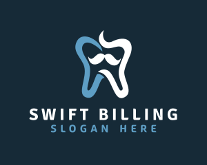 Tooth Mustache Dentist logo design