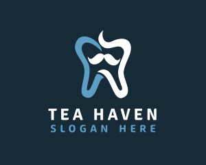 Tooth Mustache Dentist logo design