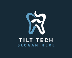 Tooth Mustache Dentist logo design