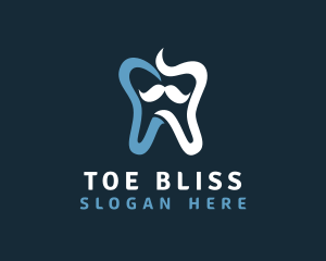 Tooth Mustache Dentist logo design