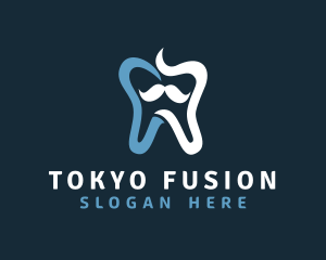 Tooth Mustache Dentist logo design