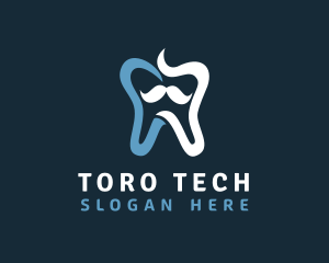 Tooth Mustache Dentist logo design