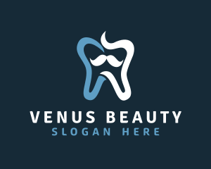 Tooth Mustache Dentist logo design