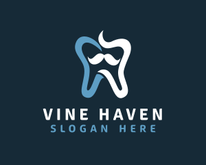 Tooth Mustache Dentist logo design