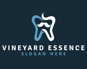 Tooth Mustache Dentist logo design