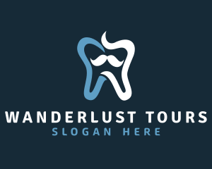 Tooth Mustache Dentist logo design