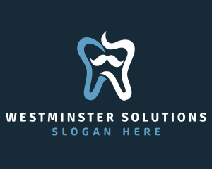 Tooth Mustache Dentist logo design