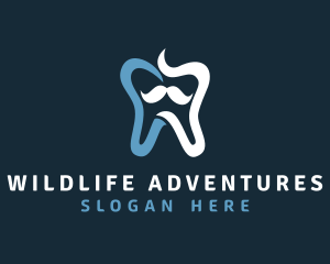 Tooth Mustache Dentist logo design