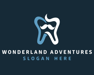 Tooth Mustache Dentist logo design