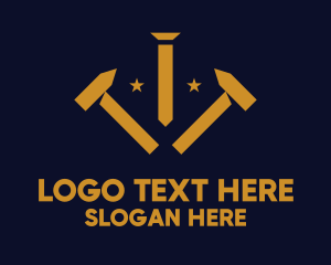 Logging - Gold Hammer Blacksmith logo design