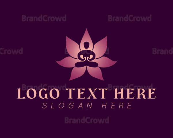 Human Lotus Flower Logo