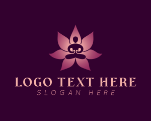 Spa - Human Lotus Flower logo design