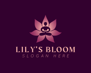 Lily - Human Lotus Flower logo design