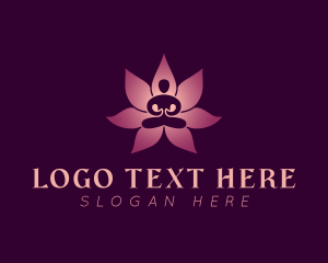 Sauna - Human Lotus Flower logo design