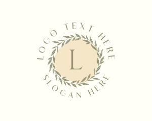 Organic Leaf Wreath Logo