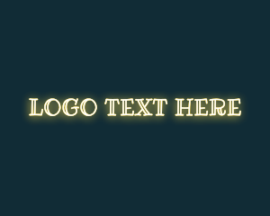 Shining - Luminous Shining Text logo design