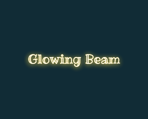 Luminous Shining Text logo design