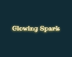 Luminous Shining Text logo design