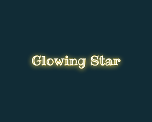 Shining - Luminous Shining Text logo design