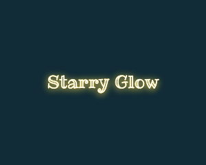 Luminous Shining Text logo design