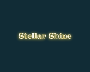 Luminous Shining Text logo design