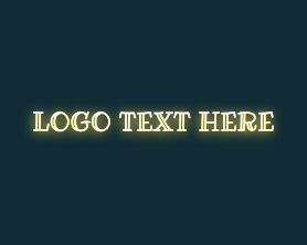 Text - Luminous Text Wordmark logo design