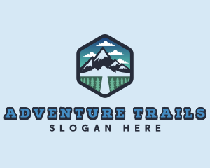 Winter Mountain Adventure logo design