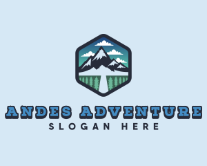 Winter Mountain Adventure logo design