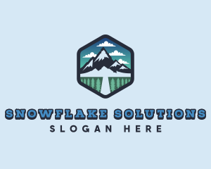 Winter - Winter Mountain Adventure logo design