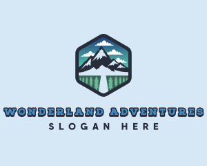 Winter Mountain Adventure logo design