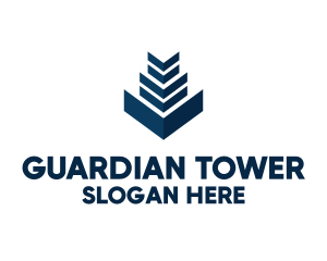 Building Tower Arrow logo design