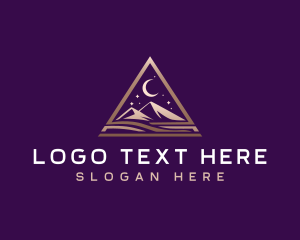 Sand - Crescent Moon Desert logo design