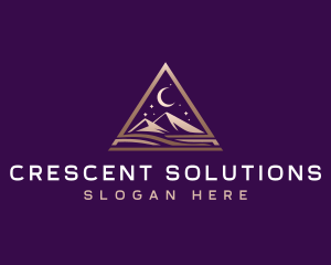 Crescent Moon Desert logo design