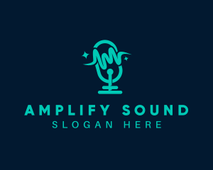 Audio Sound Microphone logo design