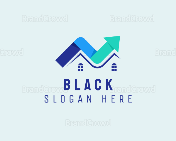 Multicolor House Arrow Logo