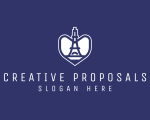 Proposal - Eiffel Tower Heart logo design