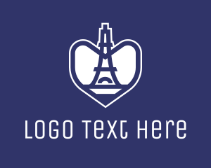 Blue Tower - Blue Heart Tower logo design