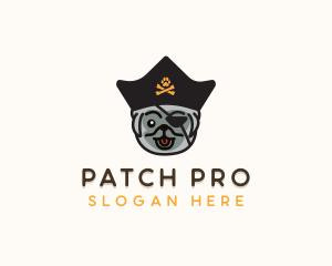 Eyepatch - Pet Puppy Dog Pirate logo design