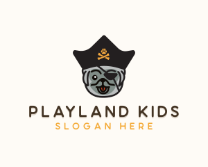 Pet Puppy Dog Pirate  logo design